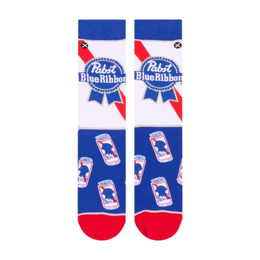 Odd Sox Pabst Blue Ribbon Men's Crew Socks Size L
