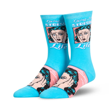 Odd Sox Living My Stressed Life Women's Crew Socks Size M