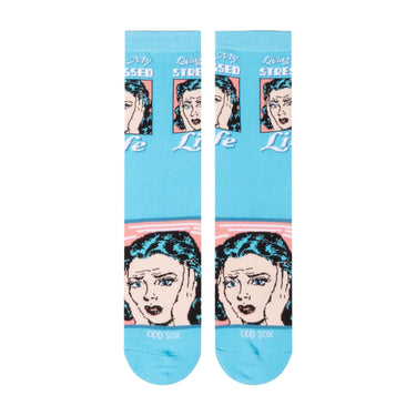 Odd Sox Living My Stressed Life Women's Crew Socks Size M