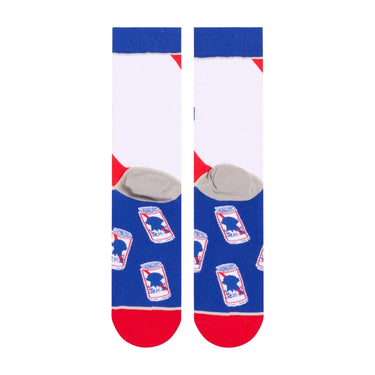 Odd Sox Pabst Blue Ribbon Men's Crew Socks Size L