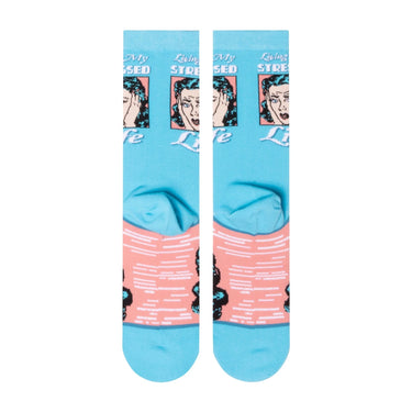 Odd Sox Living My Stressed Life Women's Crew Socks Size M