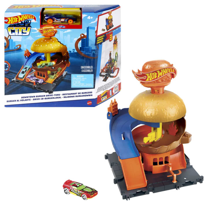 Load image into Gallery viewer, Hot Wheels City Burger Drive-Thru Playset
