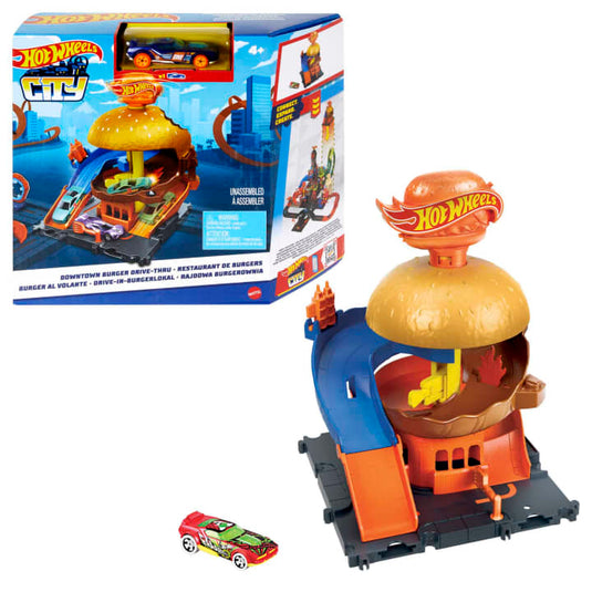 Hot Wheels City Burger Drive-Thru Playset