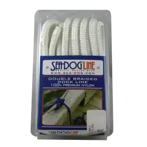 Sea-Dog Double Braid Dock Line - 3/8" x 15 ft. (White)