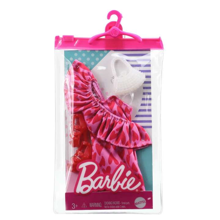 Load image into Gallery viewer, Barbie Fashion Pack Heart Print Dress
