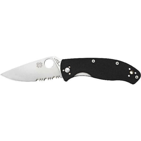 Load image into Gallery viewer, Spyderco Tenacious Folding Knife 3-3/8&quot; Combo Blade
