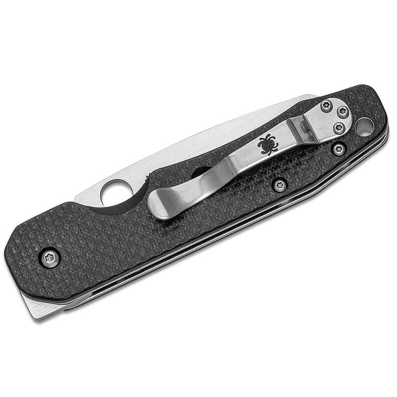 Load image into Gallery viewer, Spyderco Kevin Smock Folding Knife 3.45&quot; S30V Satin Plain Blade
