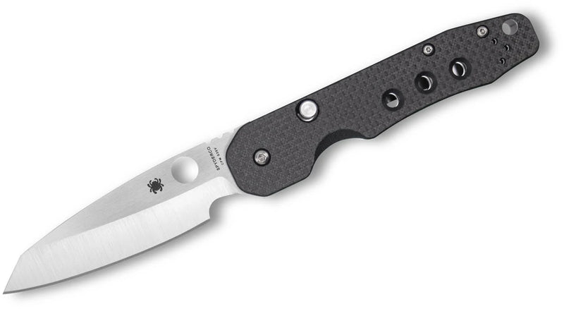 Load image into Gallery viewer, Spyderco Kevin Smock Folding Knife 3.45&quot; S30V Satin Plain Blade
