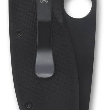 Spyderco Tenacious Folding Knife 3.38" Black Plain Blade