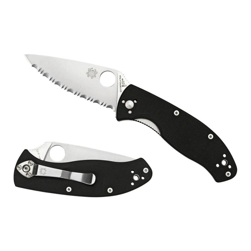 Load image into Gallery viewer, Spyderco Tenacious Folding Knife 3-3/8&quot; Combo Blade
