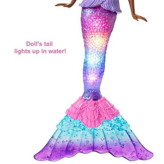 Mermaid Barbie Doll With Water-Activated Twinkle Light-Up Tail - Purple