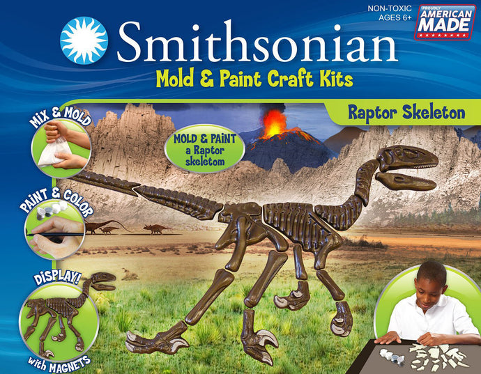 Smithsonian Mold & Paint Kit - Raptor Skeleton – The General Store Spokane