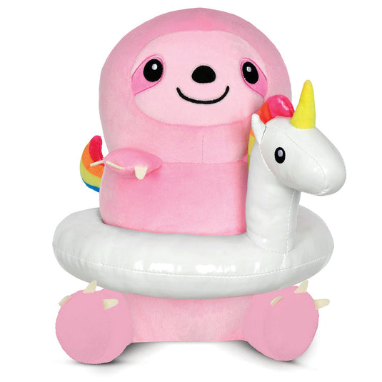 Sloth With Pool Float Plush Toy