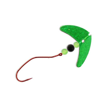 Smile Blade® Slow Death Size 2 Green Sparkle/Chartreuse/Black