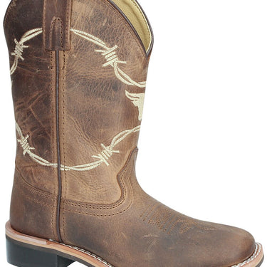 Smoky Mountain Big Kid's Logan Western Boot (Brown) Size Youth 6
