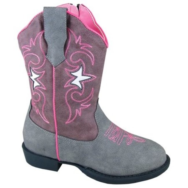 SMOKY MOUNTAIN GIRLS' AUSTIN LIGHTS WESTERN BOOTS - ROUND TOE 9.5