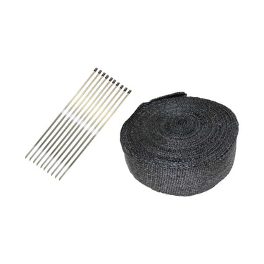 TSP 2" x 50' Black Fiberglass Insulating Exhaust Wrap
