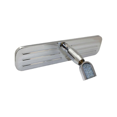 TSP 8 1/4" Ball-Milled Polished Aluminum Rear View Mirror