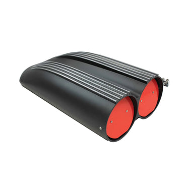 TSP Finned Aluminum Air Cleaner & Hood Scoop Kit - Black