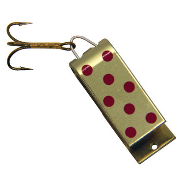 Jake's Lures 2/3oz Spin-A-Lure (Gold/Red Dot)