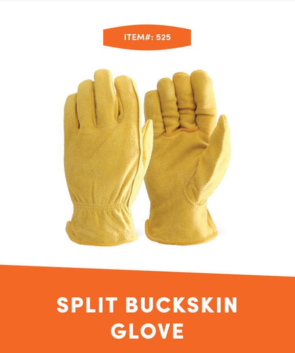 Unlined Split Buckskin Glove Medium