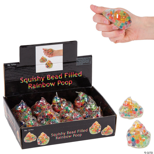 Squishy Gel Beads Rainbow Poop