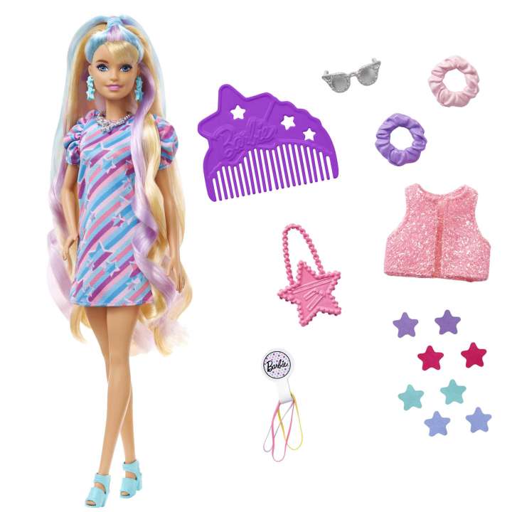 Load image into Gallery viewer, Barbie Totally Hair Star-themed Doll
