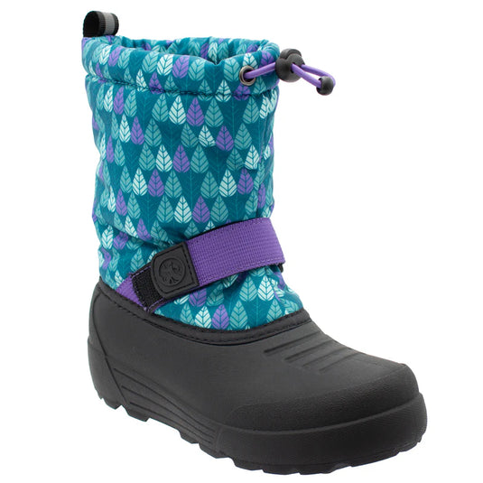 Toddler's Frosty Insulated Winter Snow Boot Purple/Teal Size 6