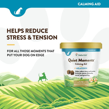 NaturVet Quiet Moments Calming Aid Plus Melatonin Soft Chew