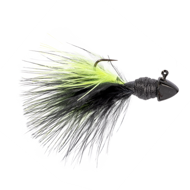 Strike King Tour Grade Hair Jig 1/4oz 2PK (Black Chartreuse)