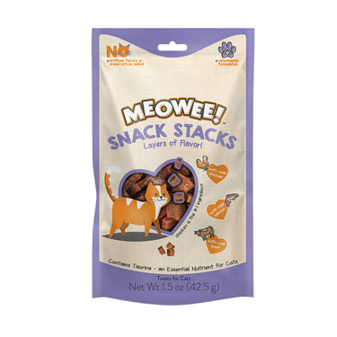 Meowee! Chicken, Salmon, & Beef Snack Stacks Cat Treat