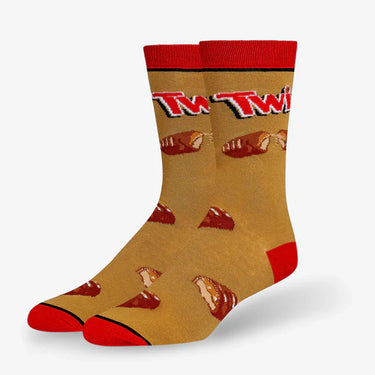 Odd Sox Twix Break Brown Men's Crew Socks Size L