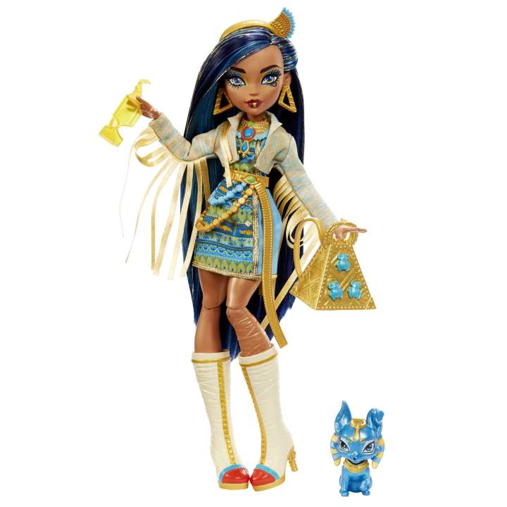 Load image into Gallery viewer, Monster High Cleo De Nile Doll With Pet And Accessories
