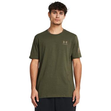 Under Armour UA Freedom Flag Gradient Men's T-Shirt (Marine OD Green/Federal Tan) Size XL
