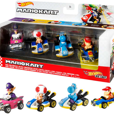Hot Wheels Mario Kart 4 Pack Set