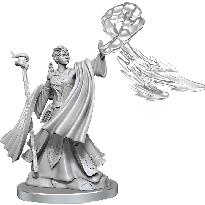 D&D FRAMEWORKS: ELF WIZARD FEMALE - UNPAINTED AND UNASSEMBLED