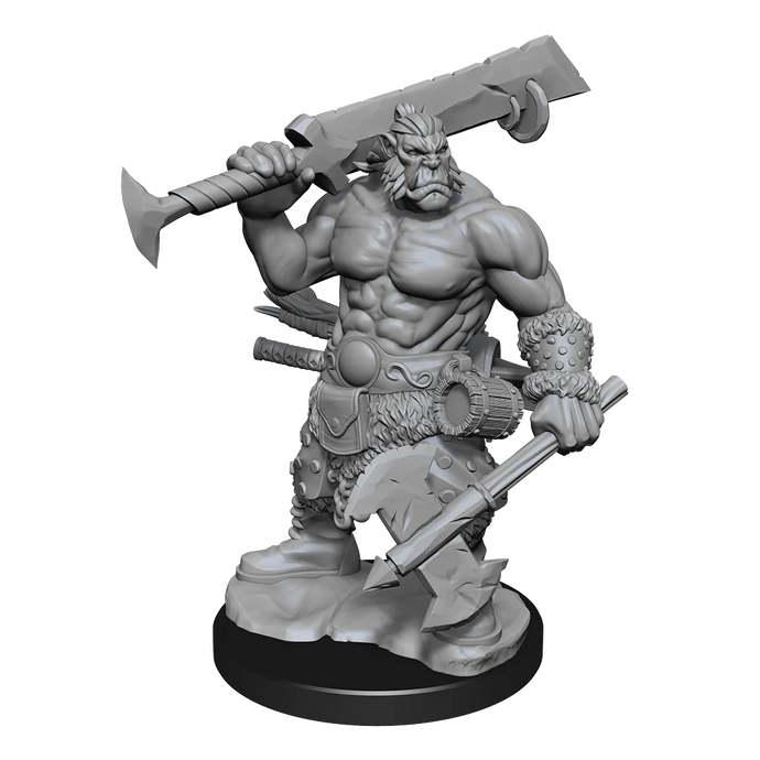 D&D FRAMEWORKS: ORC BARBARIAN MALE - UNPAINTED AND UNASSEMBLED