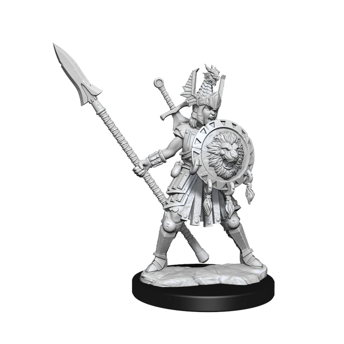 D&D FRAMEWORKS: HUMAN FIGHTER FEMALE - UNPAINTED AND UNASSEMBLED