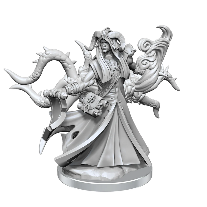 D&D FRAMEWORKS: TIEFLING WARLOCK MALE - UNPAINTED AND UNASSEMBLED