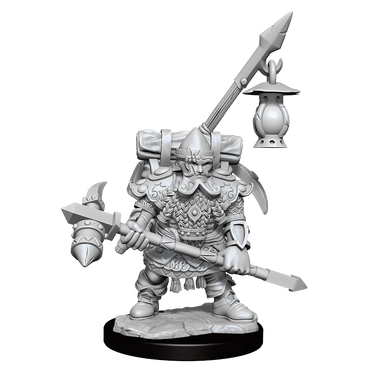 D&D Frameworks: Dwarf Fighter Male - Unpainted And Unassembled