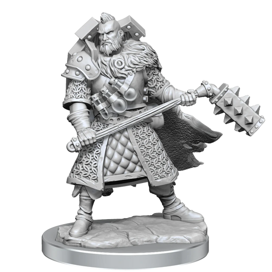 D&D FRAMEWORKS: HUMAN FIGHTER MALE - UNPAINTED AND UNASSEMBLED