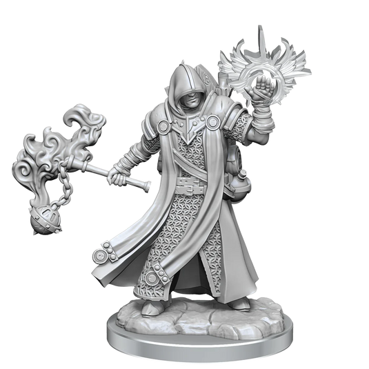 D&D FRAMEWORKS: HUMAN CLERIC MALE - UNPAINTED AND UNASSEMBLED