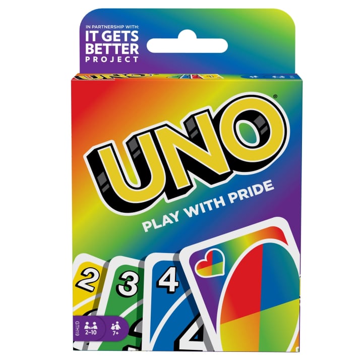 Load image into Gallery viewer, UNO Card Game Play With Pride With It Gets Better Project
