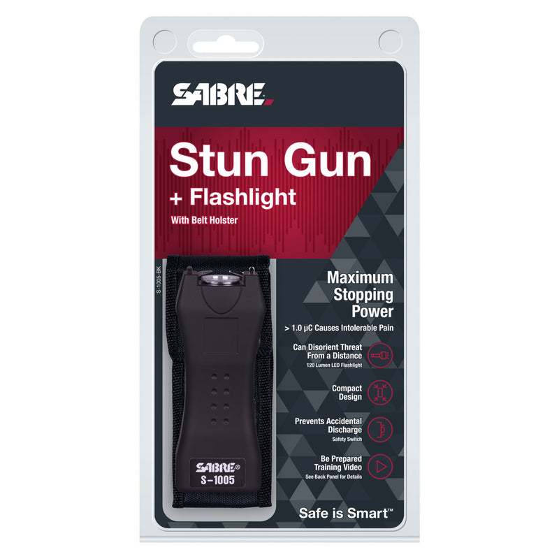 Load image into Gallery viewer, SABRE 2 In 1 Stun Gun &amp; Flashlight w/ Belt Holster
