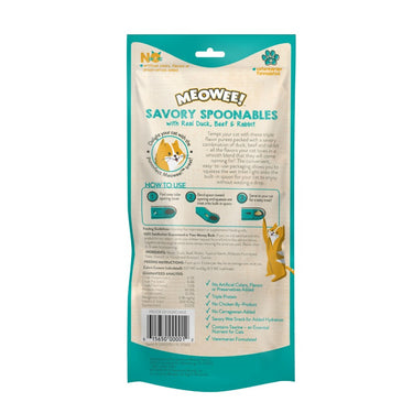 Meowee! Savory Spoonables Duck, Beef, & Rabbit Cat Treats
