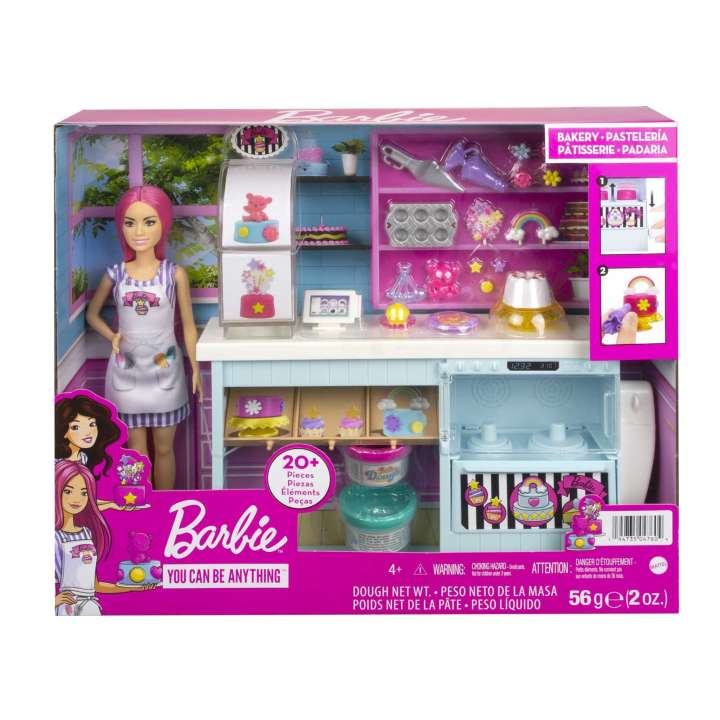 Load image into Gallery viewer, Barbie Doll Bakery Playset With Pink-Haired Petite Doll, Baking Station, 20+ Pieces
