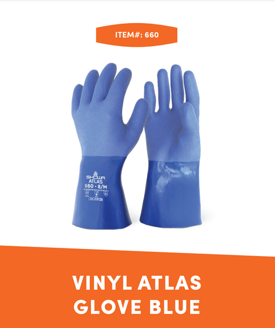 Vinyl Atlas Glove Blue Medium