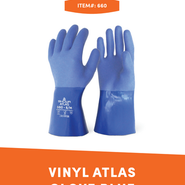Vinyl Atlas Glove Blue Large