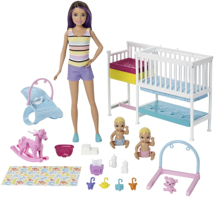 Load image into Gallery viewer, Barbie Skipper Babysitters Inc Nap ‘n&#39; Nurture Nursery
