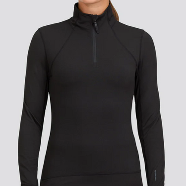 Terramar Cloud 9 2.0 Women's 1/4 Zip Shirt (Black) Size L
